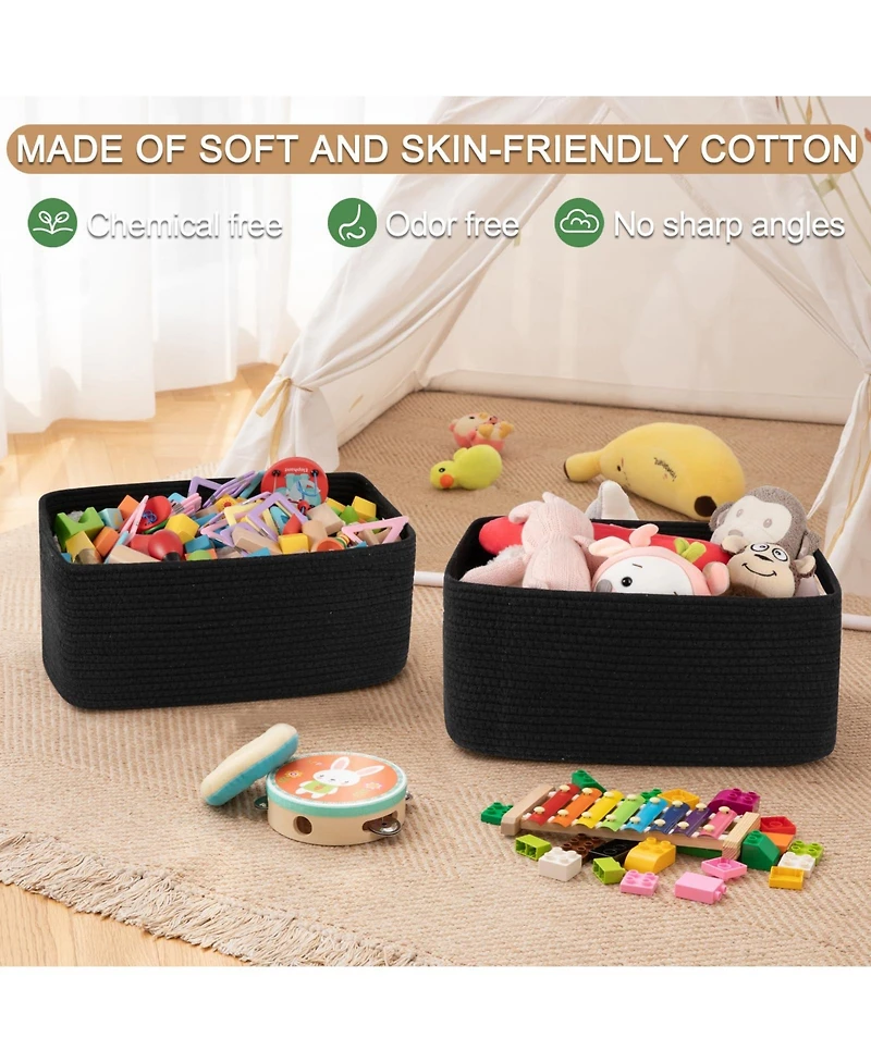 Gnuadz Woven Rope Storage Basket Organizer Bins Gift