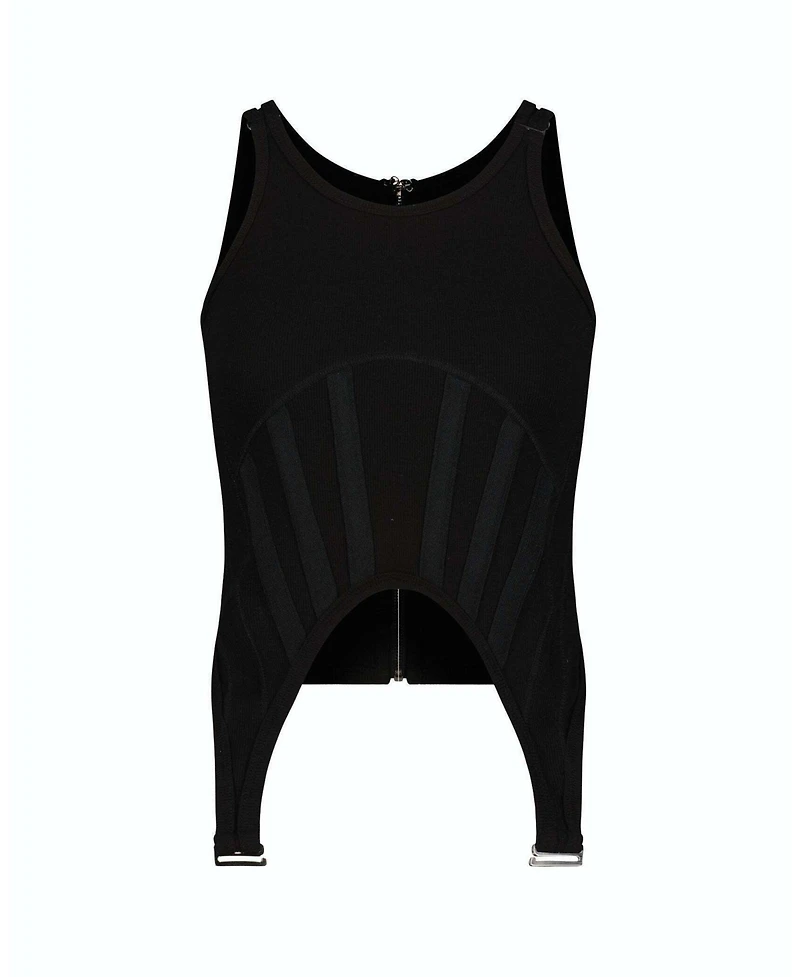 The Noli Shop Women's Kiara Garter Tank - White