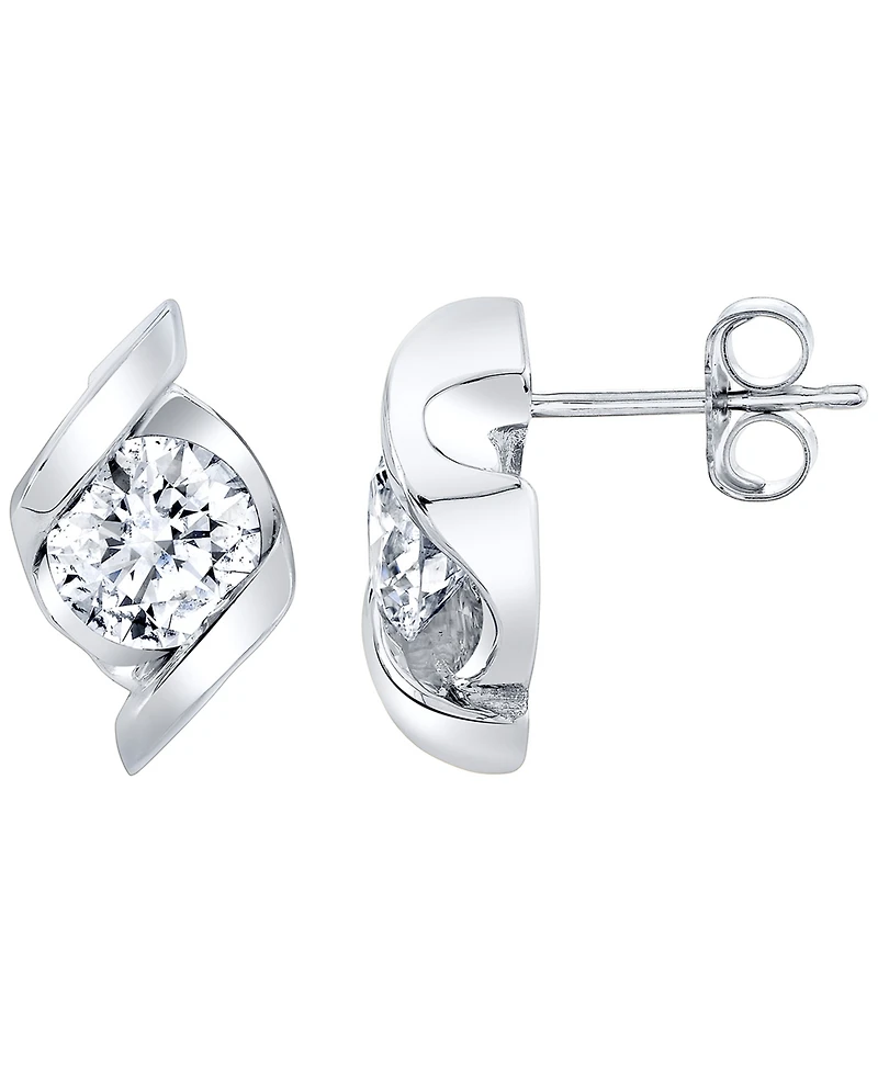 Macy's Certified Lab Grown Diamond Stud Earrings (1-1/2 ct. t.w.) 14k White Gold (Also Available Yellow Gold)