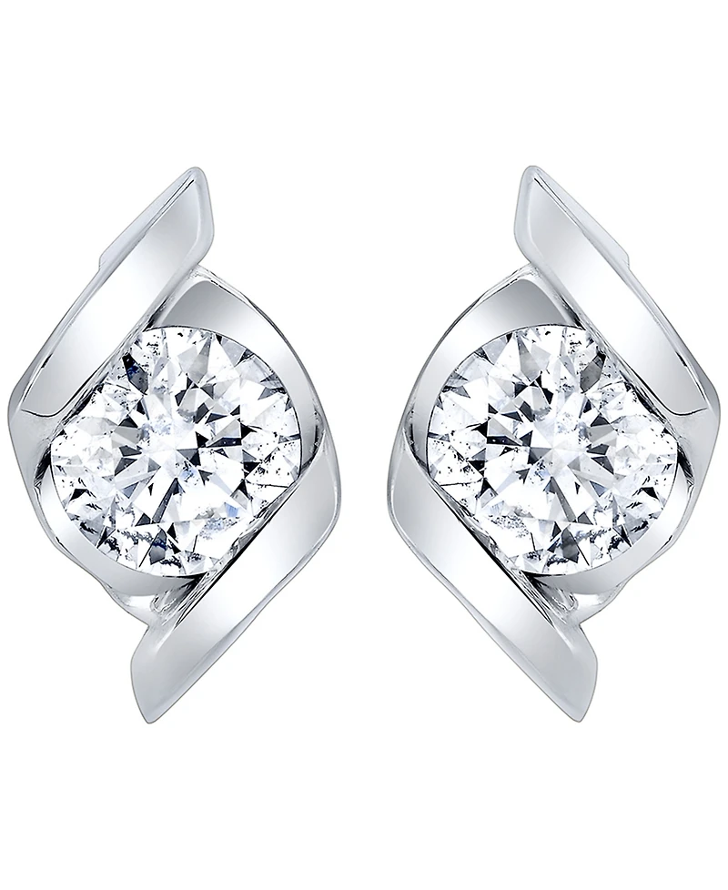 Macy's Certified Lab Grown Diamond Stud Earrings (1-1/2 ct. t.w.) 14k White Gold (Also Available Yellow Gold)