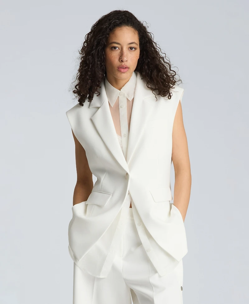 Kenneth Cole Women's Sleeveless Vest with Removable Shirt