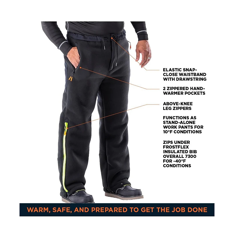 RefrigiWear Big & Tall FrostFlex Fleece Pants - 10°F Cold Protection, Durable and Comfortable Workwear