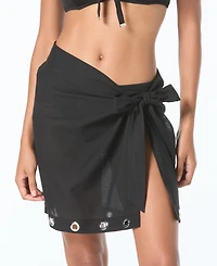 Michael Kors Women's Grommet Detail Swim Cover Up Pareo
