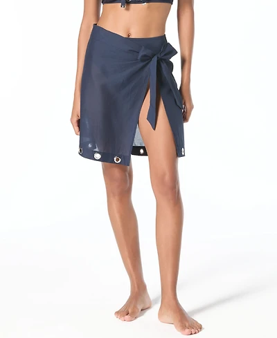 Michael Kors Women's Grommet Detail Swim Cover Up Pareo