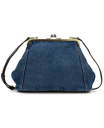 Patricia Nash Vivienne Medium Denim Frame Clutch Handbag