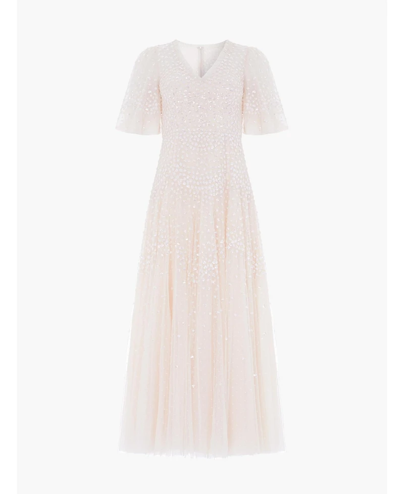 Needle & Thread Women's Scallop Sequin V-neck Ankle Gown