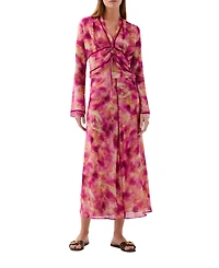 Scalpers Women's Tie Velvet Print Skirt