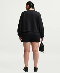Nike Sportswear Chill Waffle Plus Oversized Henley Long-Sleeve Top