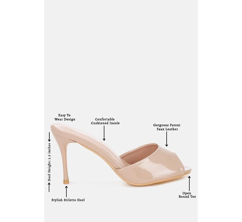 London Rag Womens Lilith Peep Toe Stiletto Heel Sandals