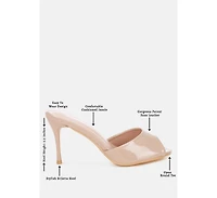 London Rag Womens Lilith Peep Toe Stiletto Heel Sandals