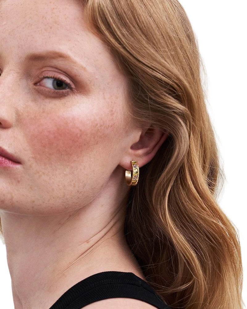 Fable England Blackberry Bramble Gold Hoop Earrings