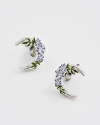 Fable England Nightshade Moon Silver Stud Earrings