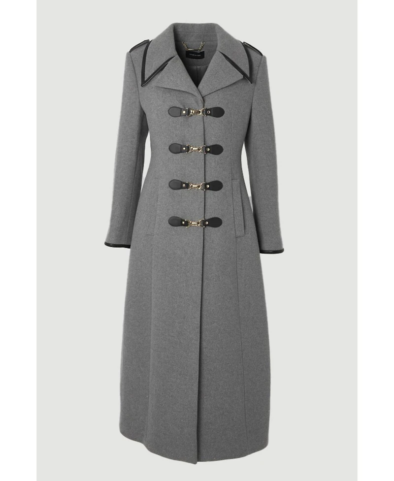Karen Millen Women's Military Tailored Midi Coat