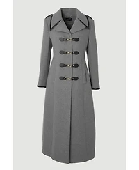 Karen Millen Women's Military Tailored Midi Coat