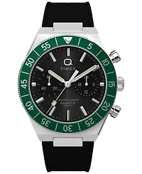 Timex Men's Quartz Chronograph Black Silicone Watch 40mm