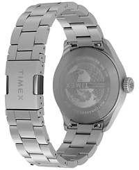 Timex Women's Quartz Analog Silver-Tone Stainless Steel Watch 30mm