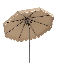Slickblue Outdoor Patio Umbrella with Crank and Push Button Tilt Mechanism