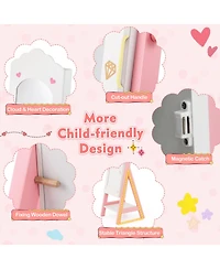 Gouun Kids Jewelry Organizer with Full-Length Mirror, Drawers and Shelves