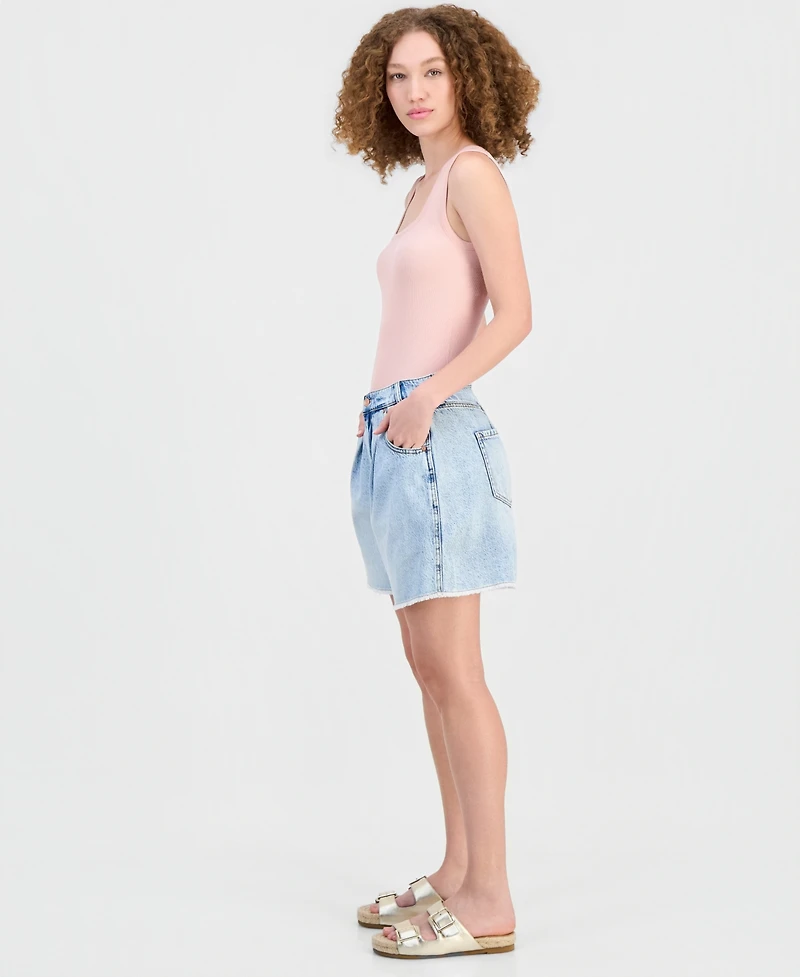And Now This Women's Pleated Denim Shorts, Macy's Exclusive