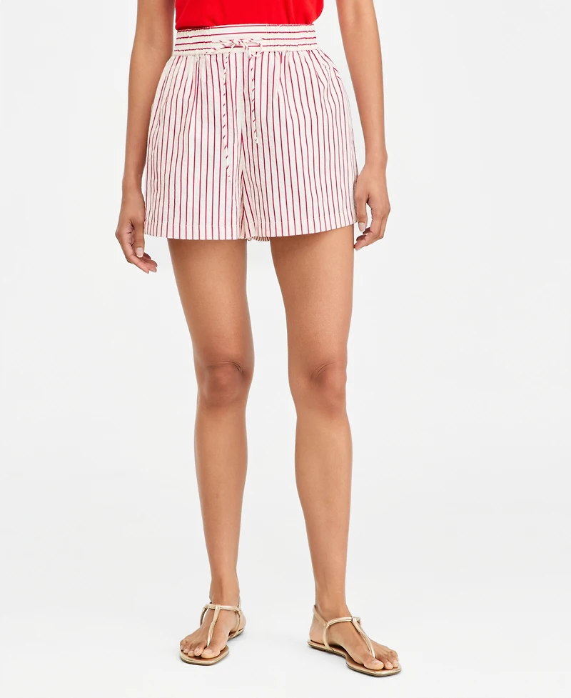On 34th Women's Drawstring Seersucker Texture Shorts, Macy's Exclusive