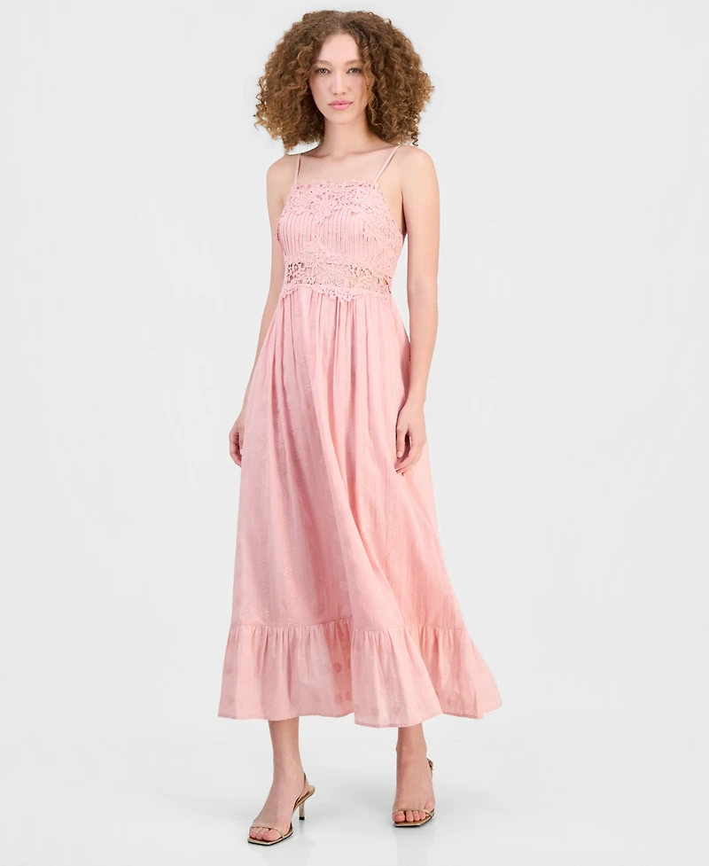 And Now This Women's Lace-Trim Tank Maxi Dress, Macy's Exclusive