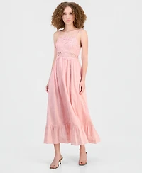 And Now This Women's Lace-Trim Tank Maxi Dress, Macy's Exclusive
