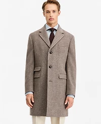 Ted by Baker Men's Modern-Fit Peerless Taupe Mix Melange Overcoats