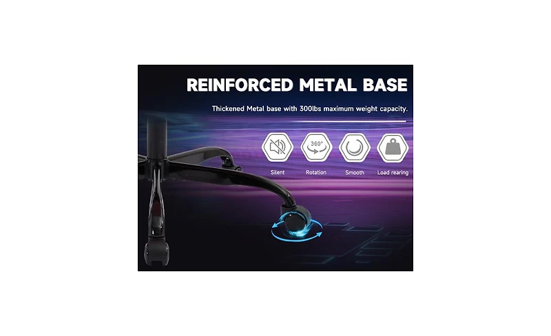 Flynama Massage Gaming Chair with Footrest ,Ergonomic Office Chair