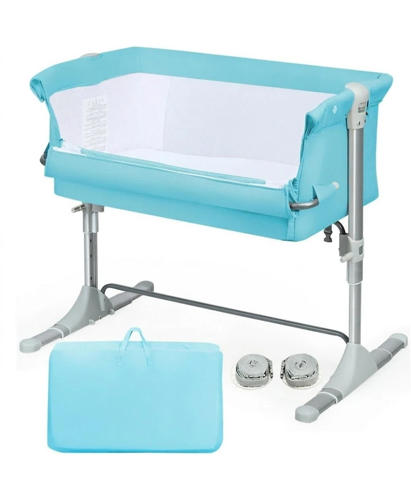 Gouun Baby Portable Bedside Bassinet Sleeper with 4 Adjustable Heights and Carrying Bag