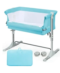 Gouun Baby Portable Bedside Bassinet Sleeper with 4 Adjustable Heights and Carrying Bag