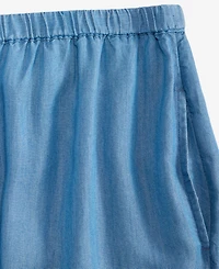 On 34th Women's Chambray Pull-On Wide-Leg Pants, Macy's Exclusive