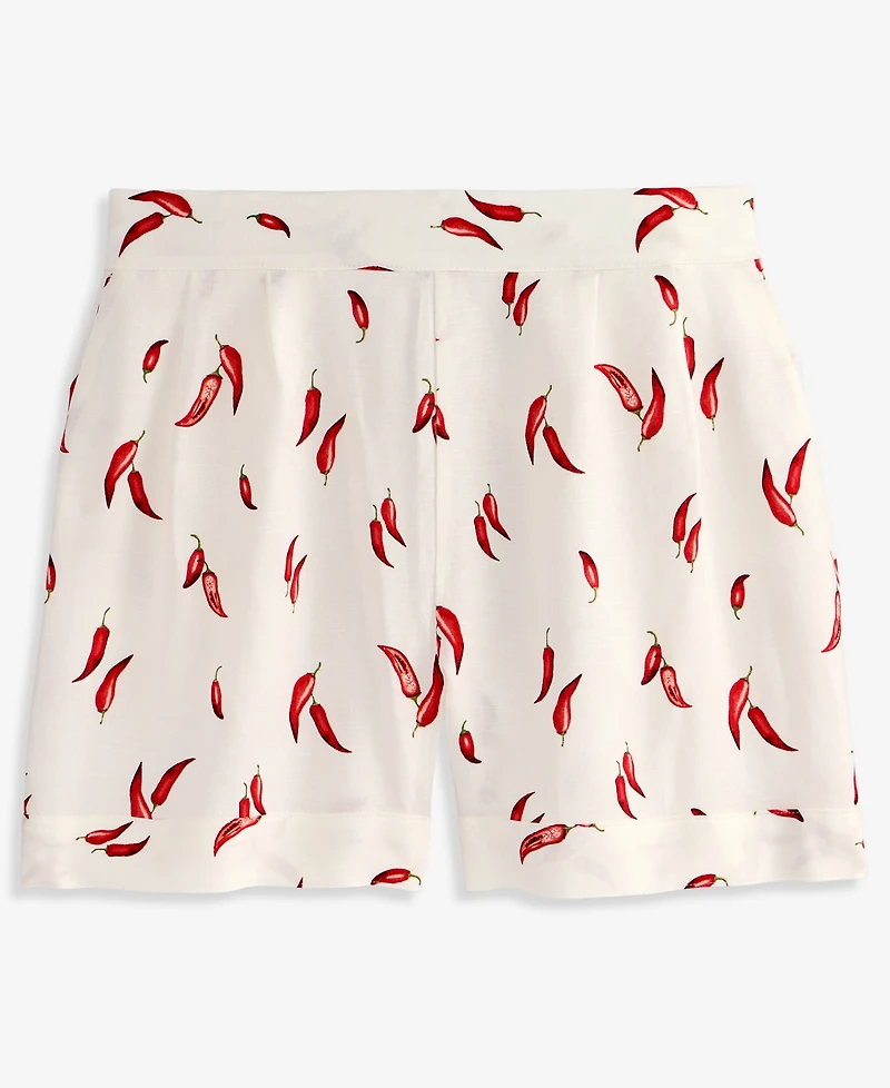 On 34th Women's Linen-Blend Tailored Pull-On Shorts, Macy's Exclusive
