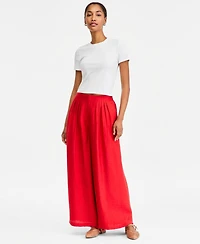 On 34th Women's Pintucked Gauze Wide-Leg Pants, Macy's Exclusive