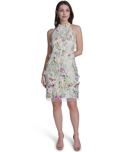 Eliza J Petite Sleeveless Mock Neck Cocktail Dress