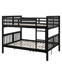 Streamdale Furniture Over Bunk Bed with Ladder - Espresso
