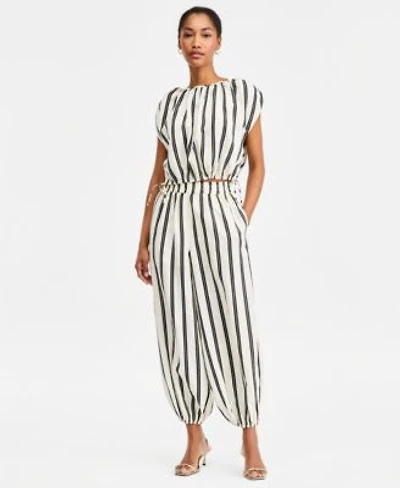 On 34th Womens Striped Bubble Top Striped Balloon Leg Pants Macys Exclusive
