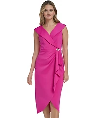 Jessica Howard Women's Sleeveless V-Neck Midi Dress