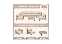 Aecojoy 7-Piece Patio Outdoor Furniture Set, Boho Sectional Set