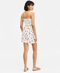 On 34th Womens Printed Smocked Tank Printed Pleated Shorts Macys Exclusive