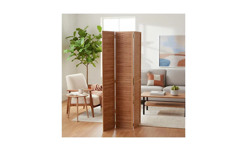 Household Essentials Basket Weave Bamboo Screen