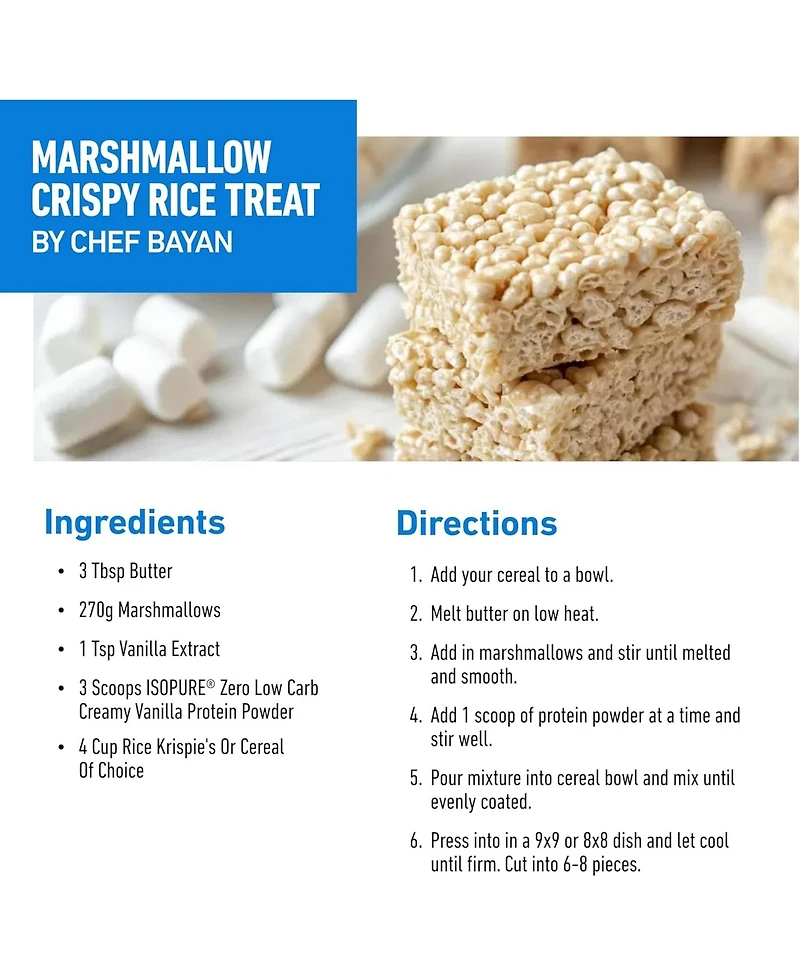 Isopure Zero Carb Pure Whey Isolate Protein Powder, Lactose Free, Gluten Free, Vitamins, Creamy Vanilla, 25g Protein Per Serving, 44 Servings