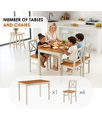 Streamdale Furniture 5-Piece Solid Rubberwood Kitchen Dining Sets
