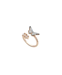 Fable England Enamel Butterfly Ring