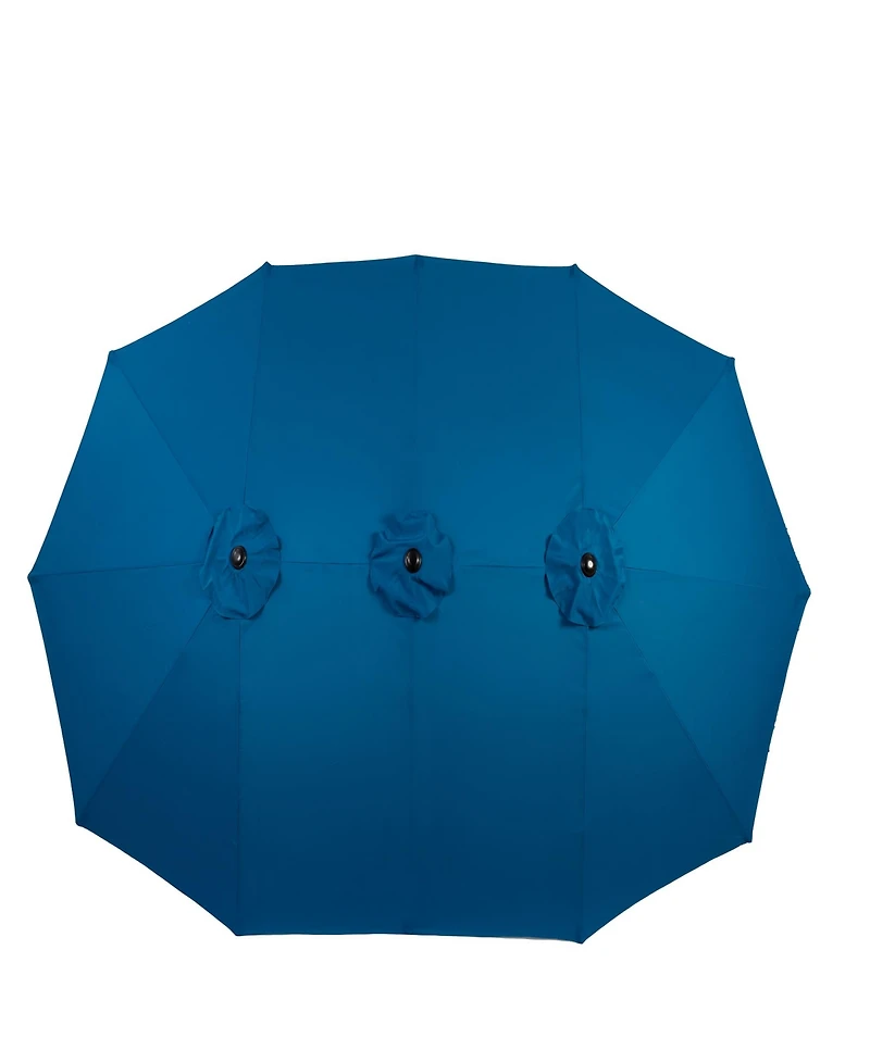 Clihome 14.8Ft Double Sided Outdoor Umbrella Rectangular Large with Crank, No Base