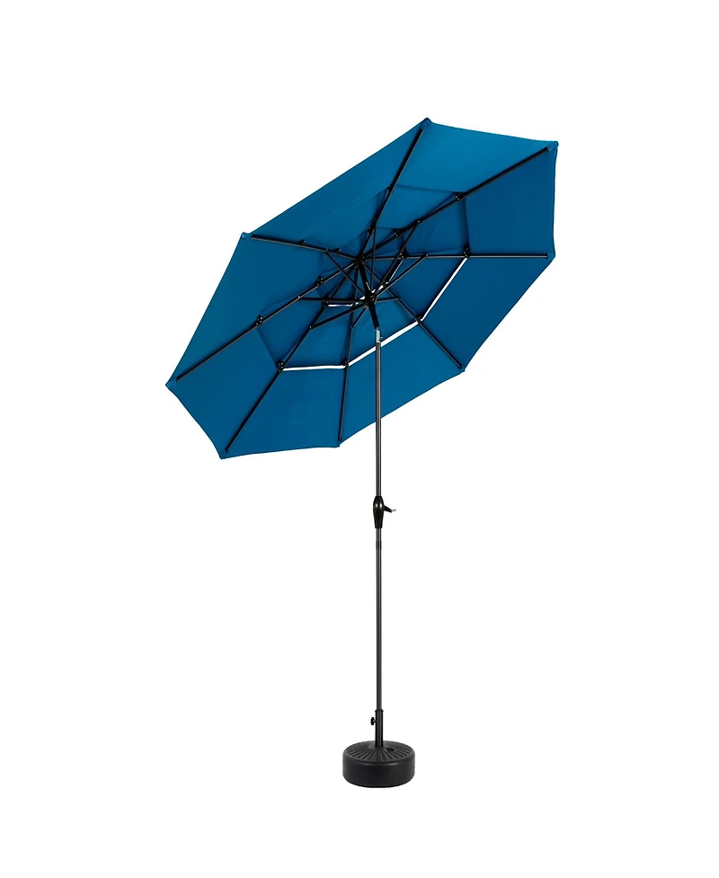Clihome 10ft 3 Tier Auto-Tilt Umbrella, Outdoor Patio Aluminium Market No Base