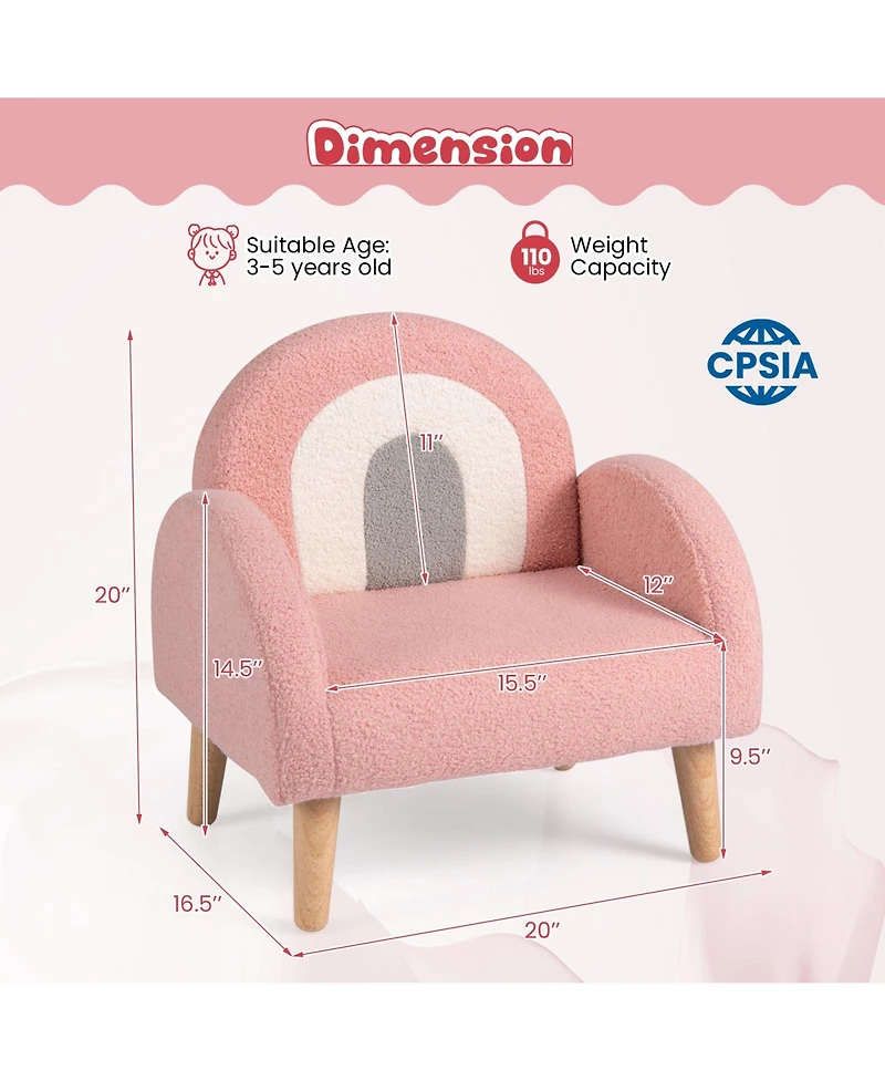 Sugift Kids Armchair with Comfy Backrest and Armrests