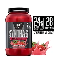 Bsn Syntha-6 Edge Protein Powder, Hydrolyzed Whey, Micellar Casein, Milk Protein Isolate, Low Sugar, 24g Protein, Strawberry Milkshake, 28 Servings