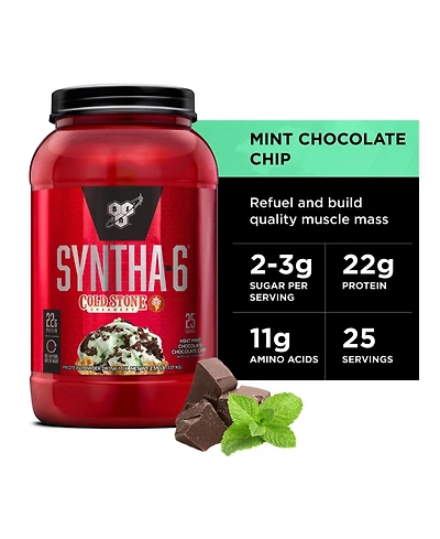 Bsn Syntha-6 Cold Stone Creamery, Mint Chocolate Chip, 2.59 lb 1.17 kg