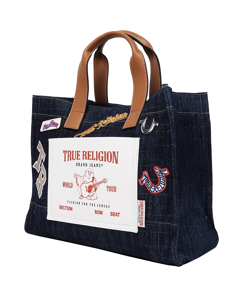 True Religion Andy Multi Patch Medium Tote
