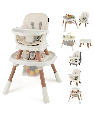 Gouun Baby 16-in-1 High Chair with 360-Degree Activity Center and Booster Seat